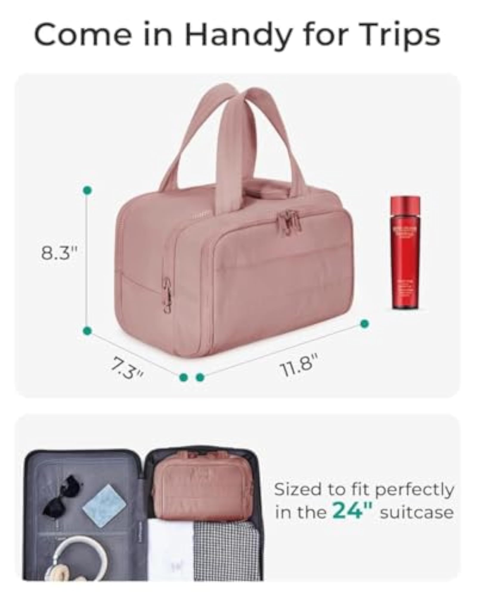 4 in 1 Toiletry Bag Multi Functional for Women, Large Capacity